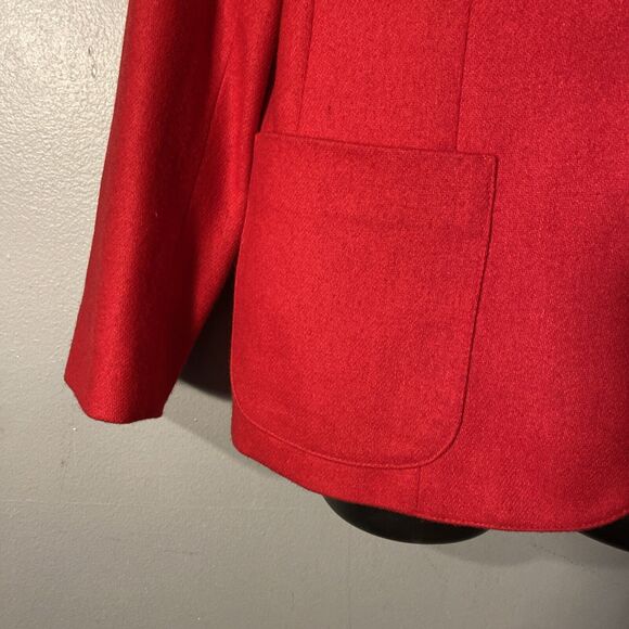Haberdashery by Personal Women's Red Wool Blazer Size 10‎ Vintage - Picture 4 of 7